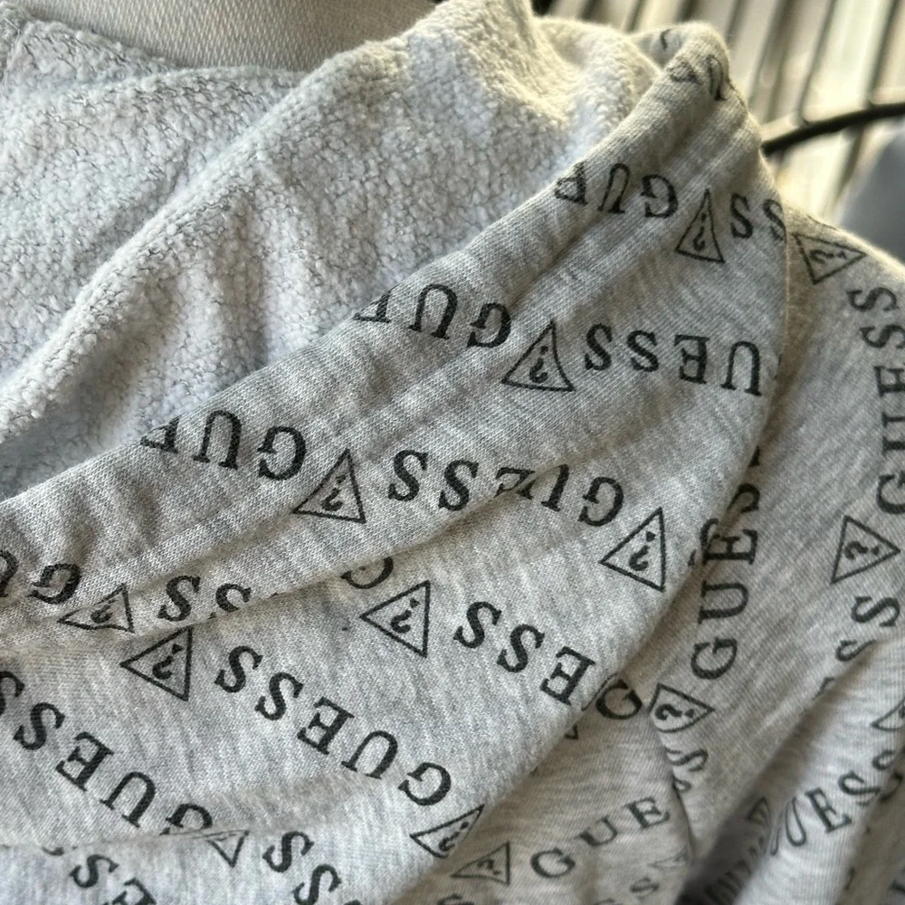 GUESS Gray Crop Graphic Hoodie - Picture 6 of 7